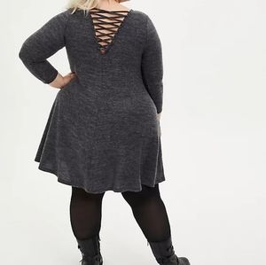 Torrid super soft back lattice a-line dress size 3